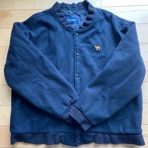 Vintage Camel Cigarettes Black Wool Bomber Jacket